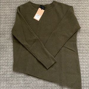 Wool/cashmere blend asymmetrical sweater